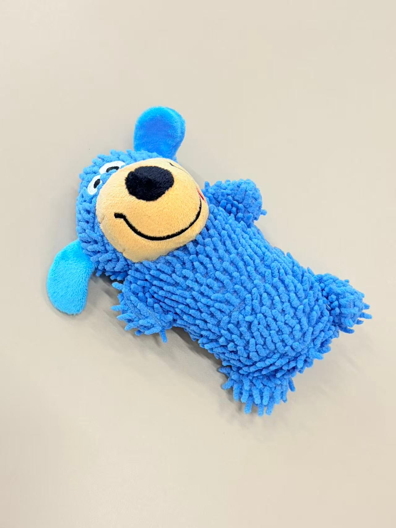 Mcelpaw Blue Bear Squeaky Dog Toy Chenille Plush 70g
