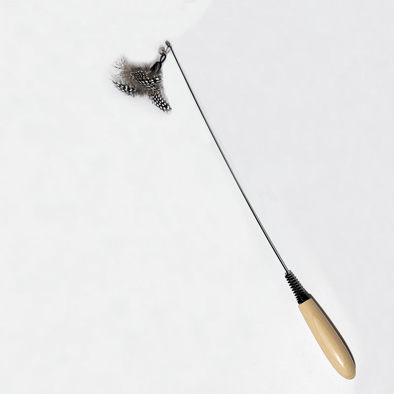 Mcelpaw Wood Handle Spring Cat Wand Feather Refill 49cm 40g